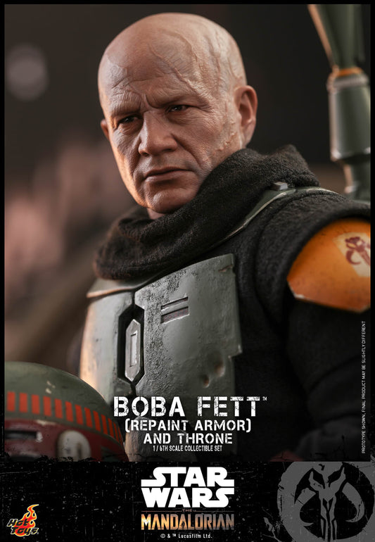 Hot Toys Star Wars: The Mandalorian™️ - 1/6th scale Boba Fett™️ (Repaint Armor) and Throne Collectible Set  (Regular Version) TMS056