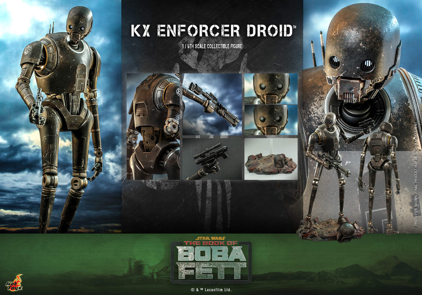 Hot Toys Star Wars : The Book Of Boba Fett™ - KX Enforcer Droid™ 1:6 Scale Collectible Figure TMS072