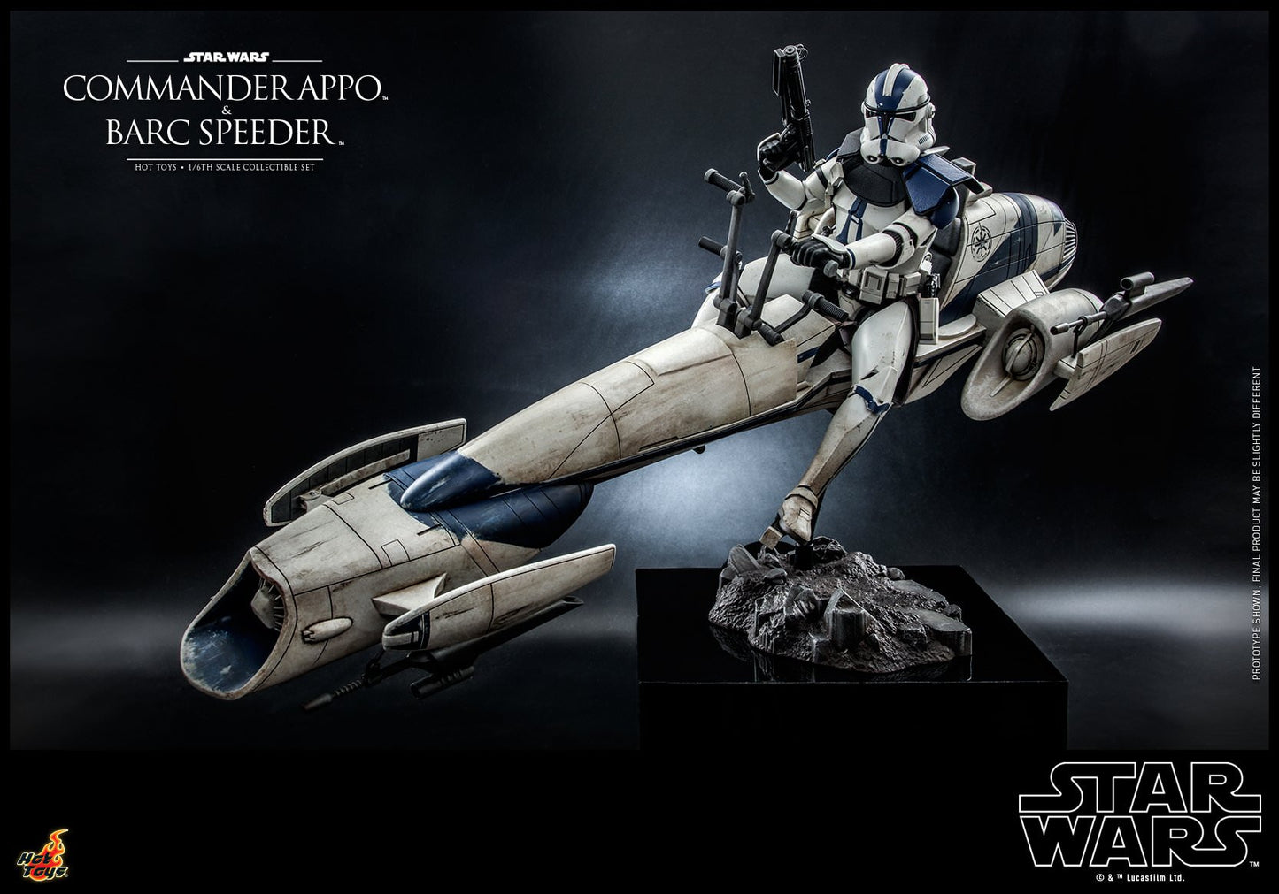 Hot Toys Star Wars: The Clone Wars™ - 1/6th scale Commander Appo™ and BARC Speeder™ Collectible Set TMS076