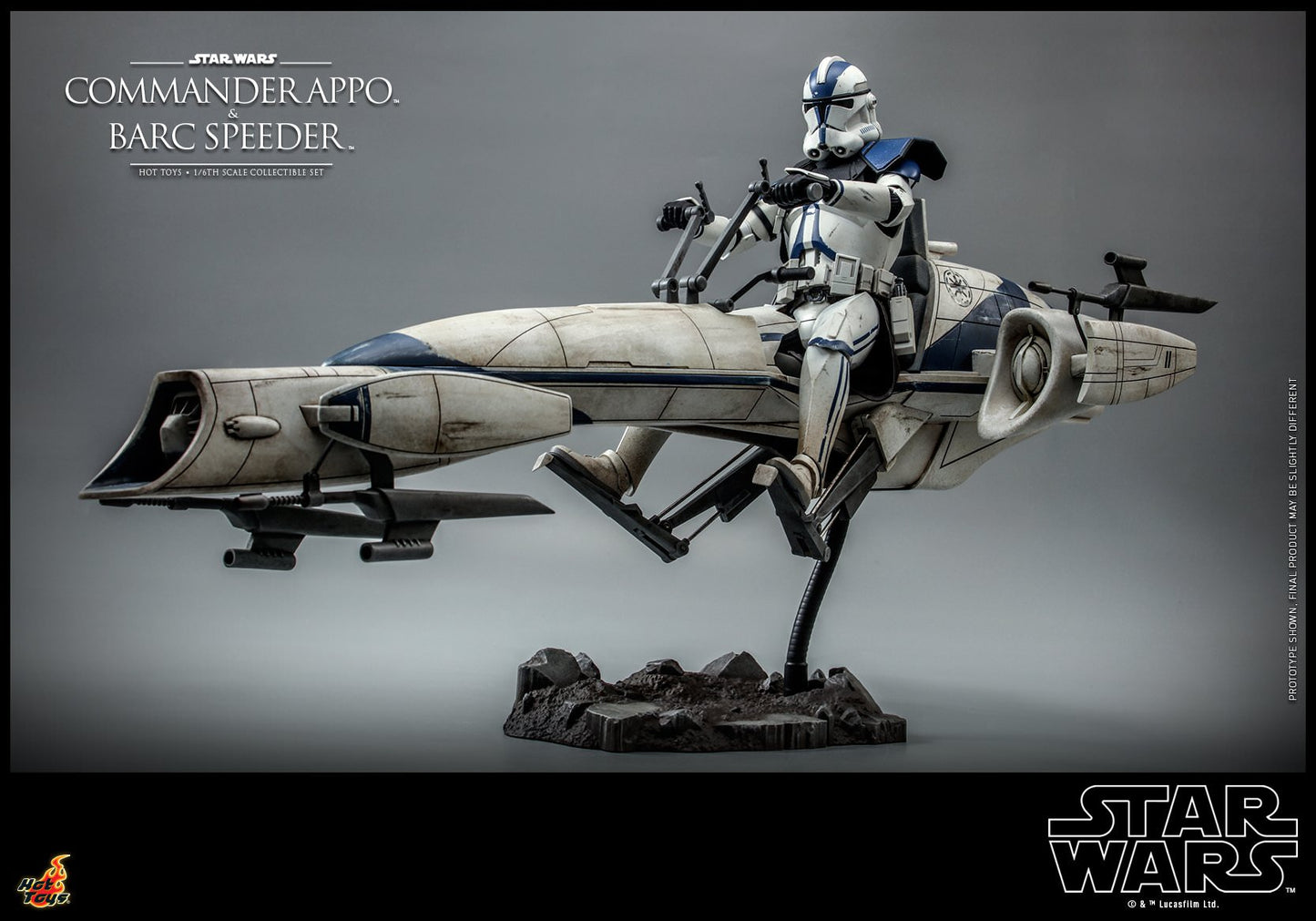 Hot Toys Star Wars: The Clone Wars™ - 1/6th scale Commander Appo™ and BARC Speeder™ Collectible Set TMS076