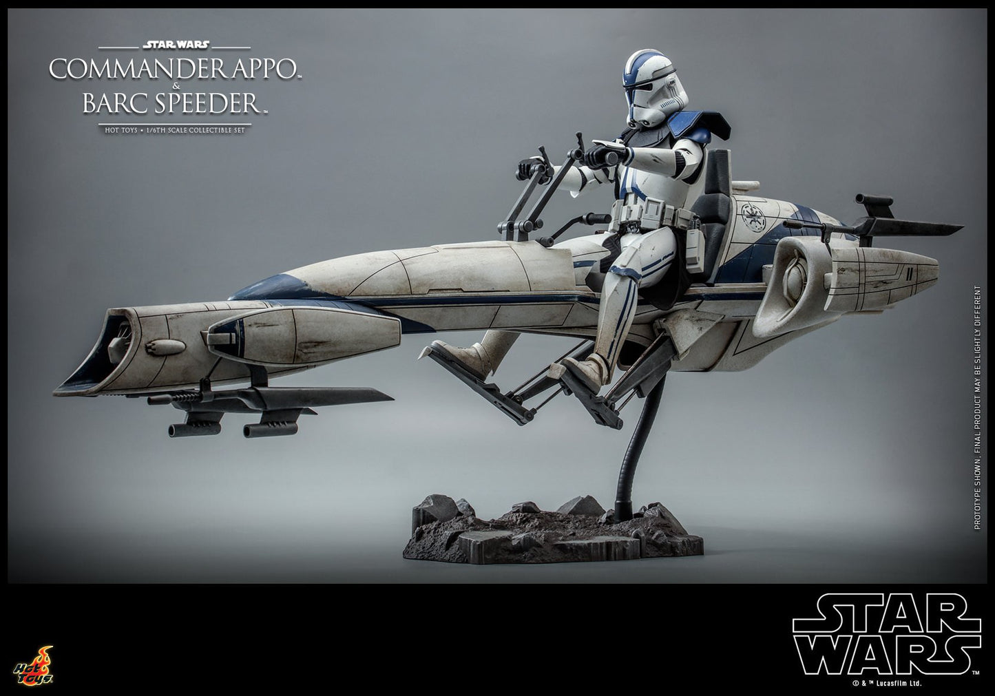 Hot Toys Star Wars: The Clone Wars™ - 1/6th scale Commander Appo™ and BARC Speeder™ Collectible Set TMS076