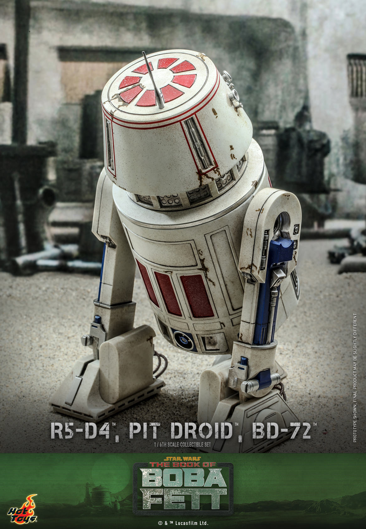 Hot Toys Star Wars: The Book Of Boba Fett™ R5-D4™, Pit Droid™, BD-72™ 1:6 Scale Collectible Set TMS086