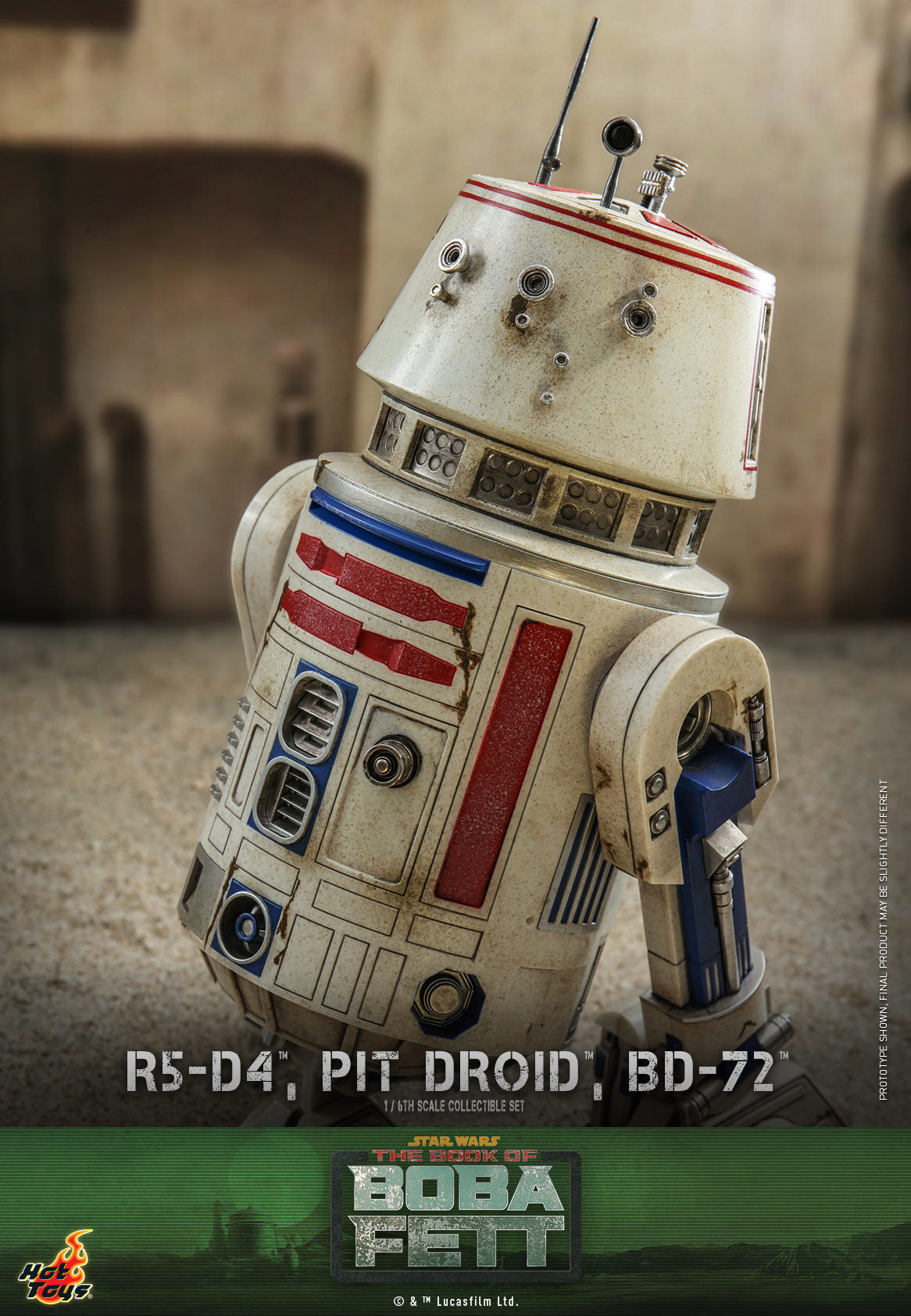 Hot Toys Star Wars: The Book Of Boba Fett™ R5-D4™, Pit Droid™, BD-72™ 1:6 Scale Collectible Set TMS086