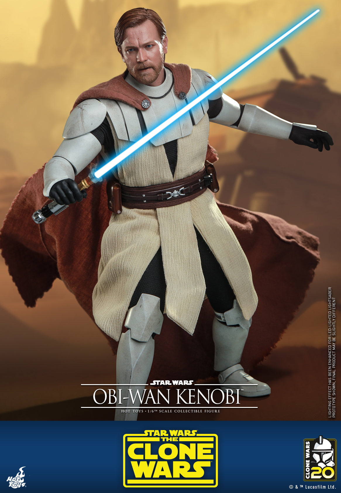 Hot Toys Star Wars: The Clone Wars - Obi-wan Kenobi™ 1:6 Scale Collectible Figure TMS095