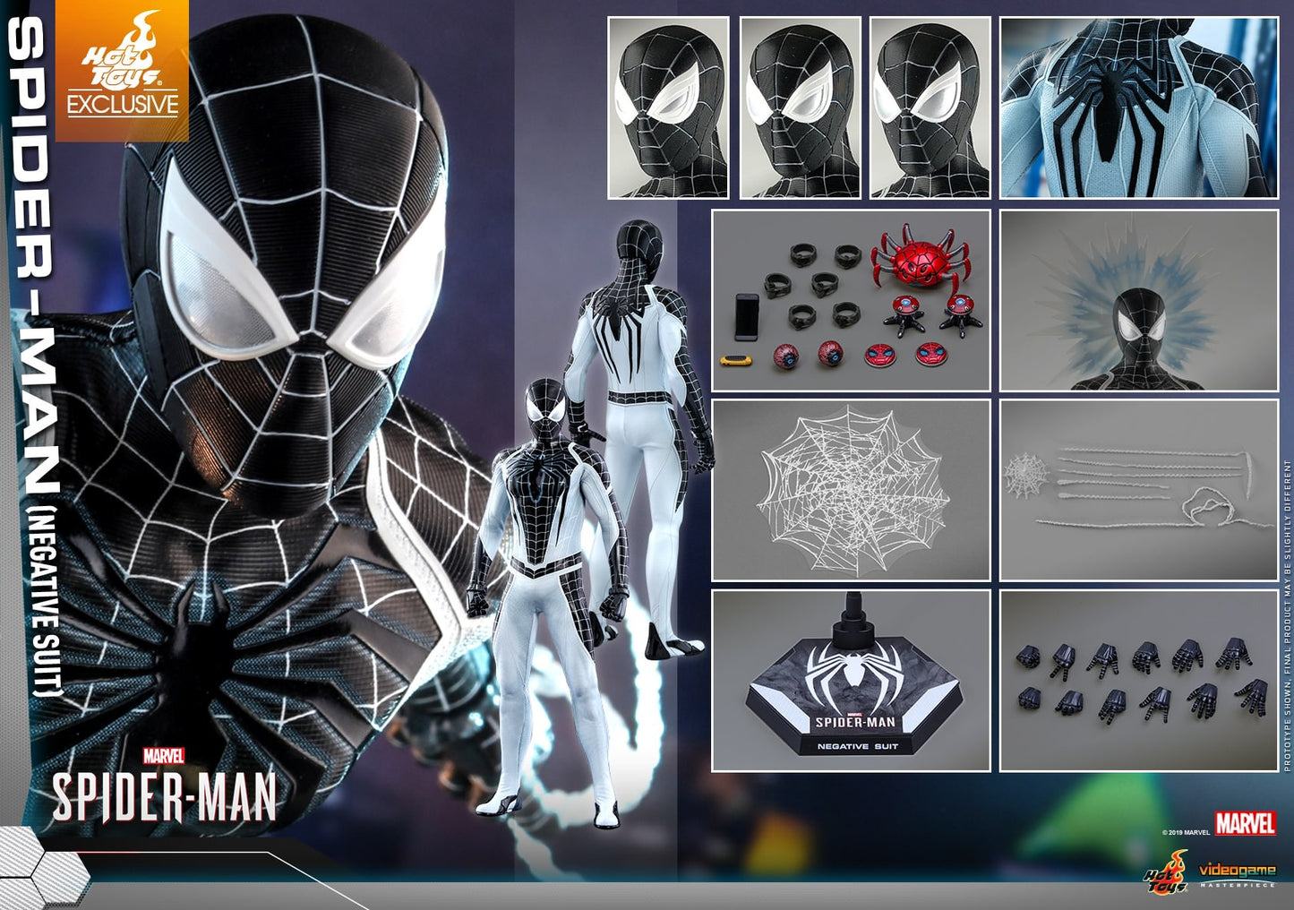 Hot Toys Marvel's Spider-Man - Spider-Man (Negative Suit) VGM36