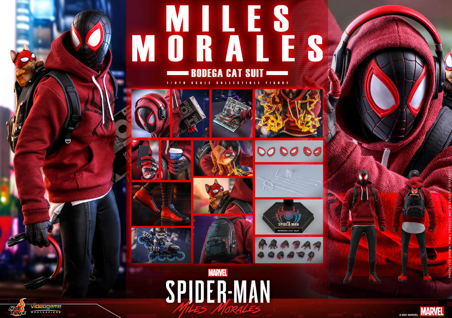 Hot Toys Marvel’s Spider-Man: Miles Morales - 1/6th scale Miles Morales (Bodega Cat Suit) Collectible Figure VGM50