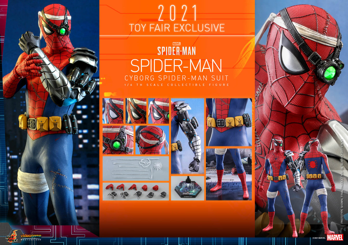 Hot Toys Marvel's Spider-Man - 1/6th scale Spider-Man (Cyborg Spider-Man Suit) Collectible Figure VGM51