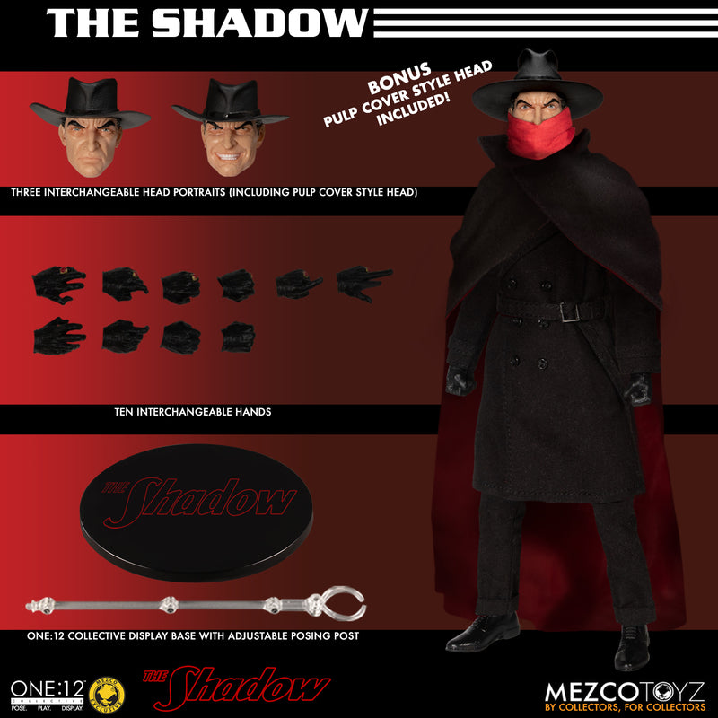 Mezco Toyz One: 12 Collectives: The Shadow (Mezco Direct Exclusive) 1:12 Scale Collectible Figure