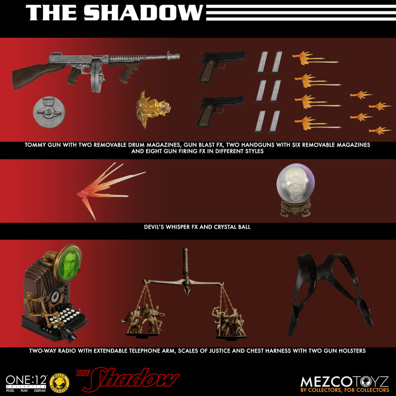 Mezco Toyz One: 12 Collectives: The Shadow (Mezco Direct Exclusive) 1:12 Scale Collectible Figure