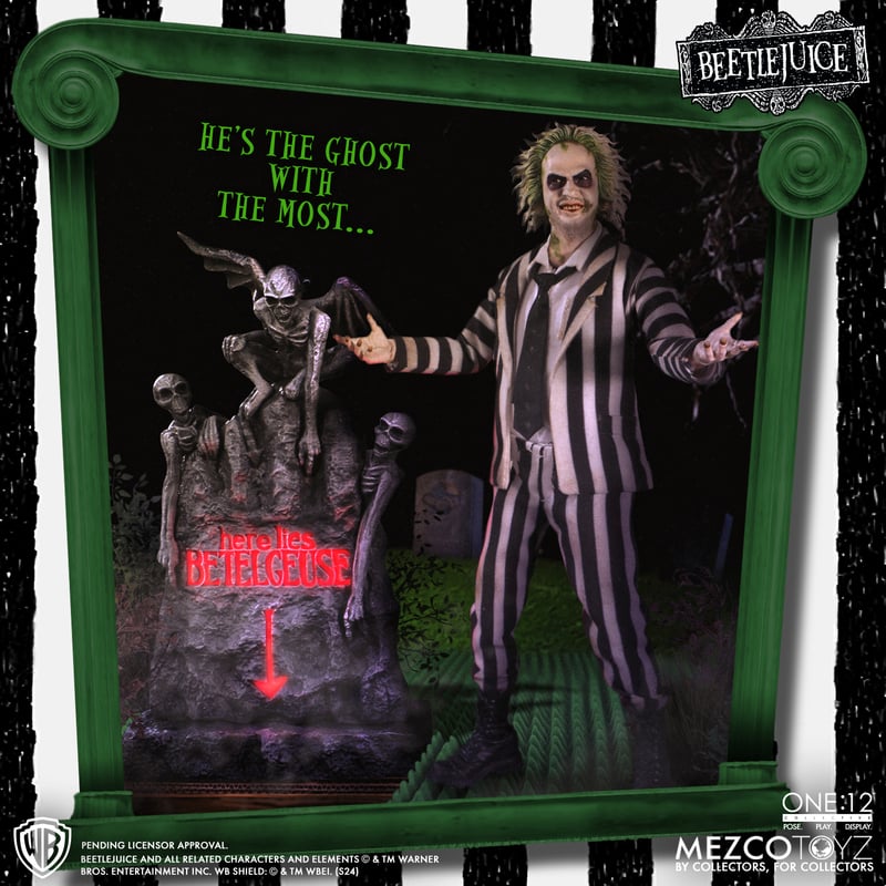 Mezco Toyz Beetlejuice - Deluxe Edition 1:12 Scale Collectible Figure 72502