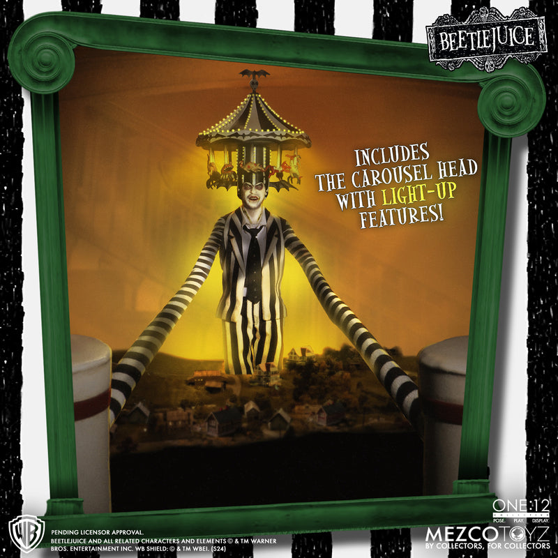 Mezco Toyz Beetlejuice - Deluxe Edition 1:12 Scale Collectible Figure 72502