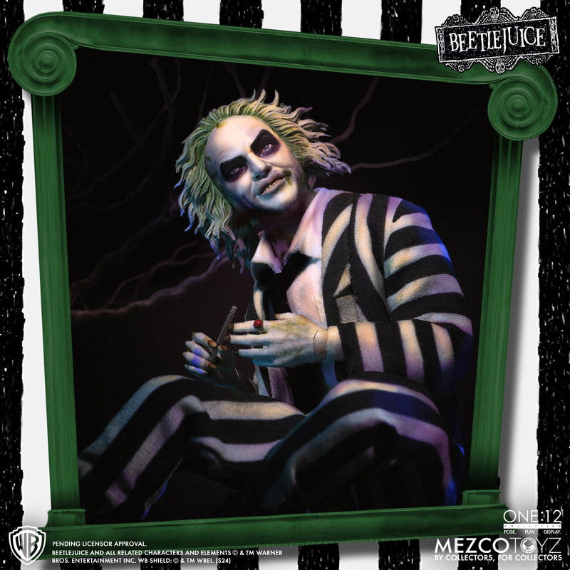 Mezco Toyz Beetlejuice - Deluxe Edition 1:12 Scale Collectible Figure 72502