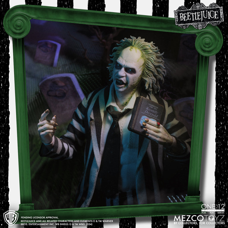 Mezco Toyz Beetlejuice - Deluxe Edition 1:12 Scale Collectible Figure 72502