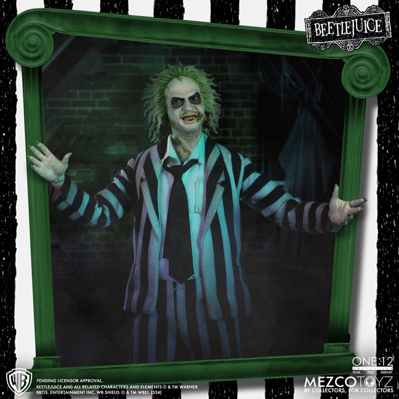 Mezco Toyz Beetlejuice - Deluxe Edition 1:12 Scale Collectible Figure 72502