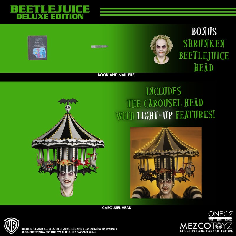 Mezco Toyz Beetlejuice - Deluxe Edition 1:12 Scale Collectible Figure 72502