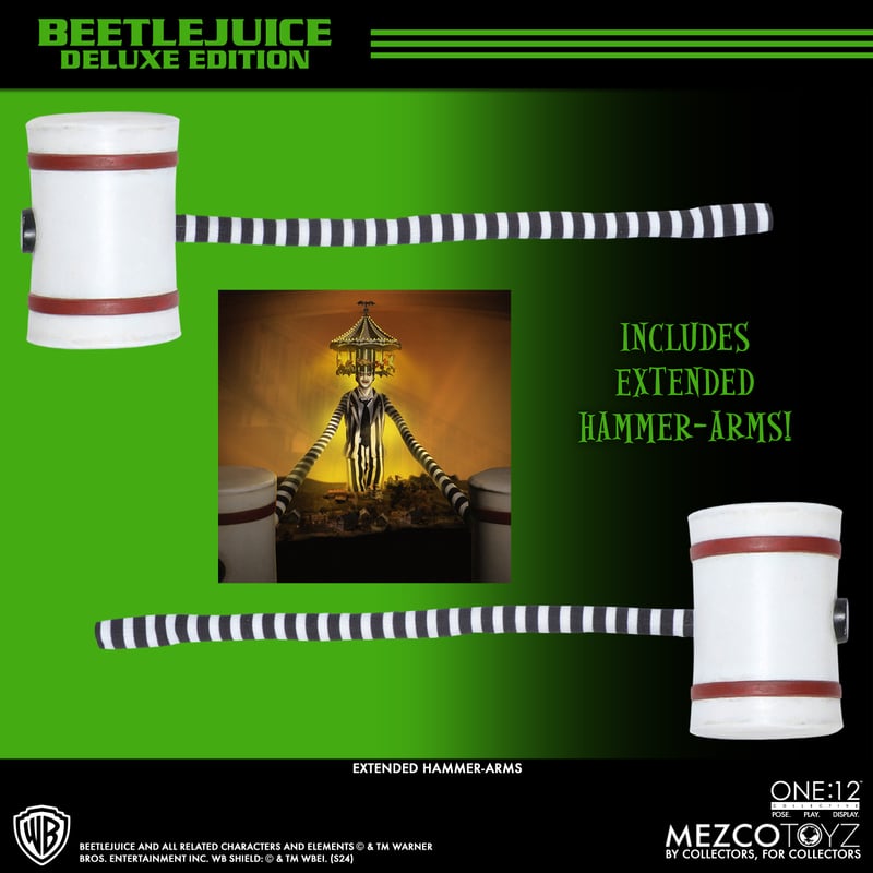 Mezco Toyz Beetlejuice - Deluxe Edition 1:12 Scale Collectible Figure 72502