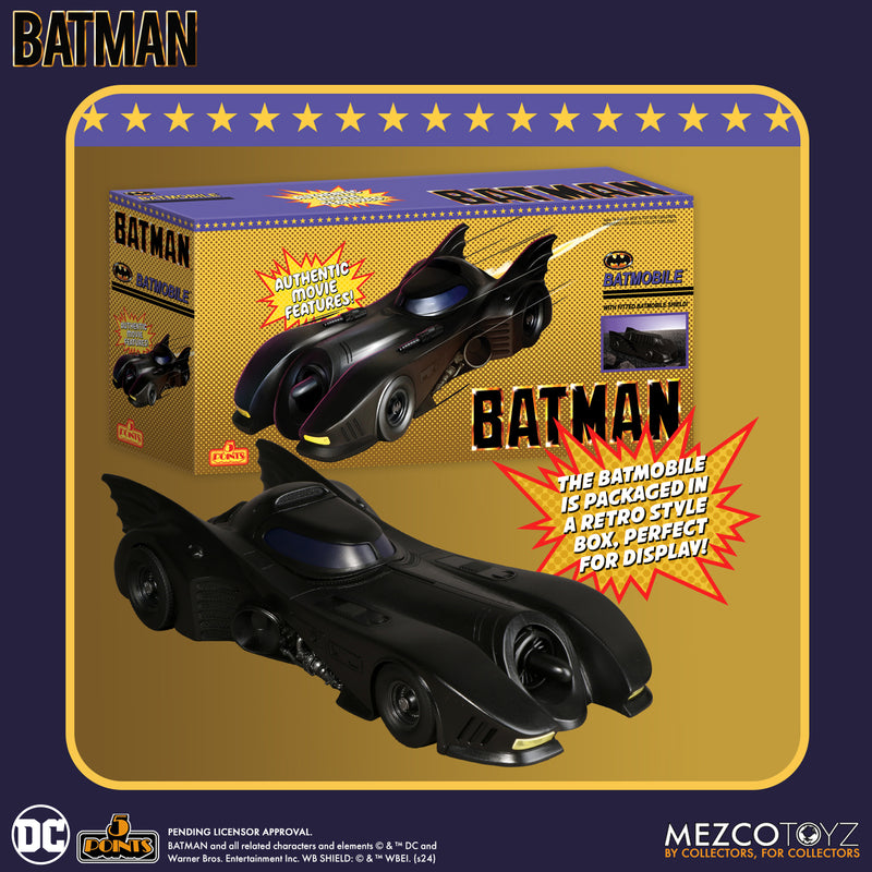 Mezco Toyz 5 Points 1989 Batman Assortment - Batmobile Collectible Figure