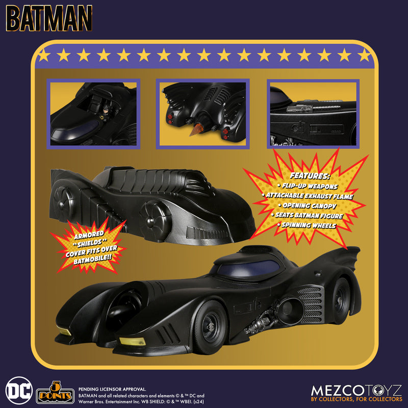 Mezco Toyz 5 Points 1989 Batman Assortment - Batmobile Collectible Figure